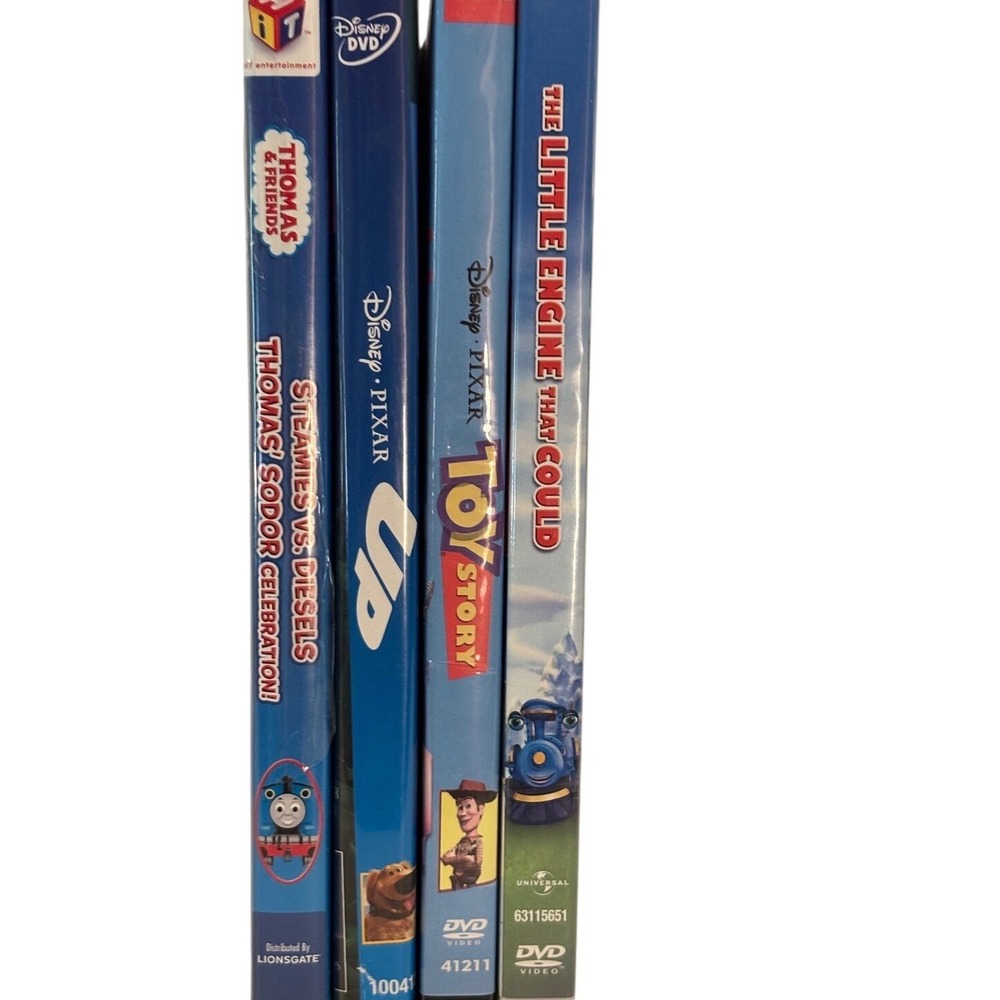 Disney Pixar Universal 4 DVD Bundle Kids Toy Story Up Thomas Little Engine EUC